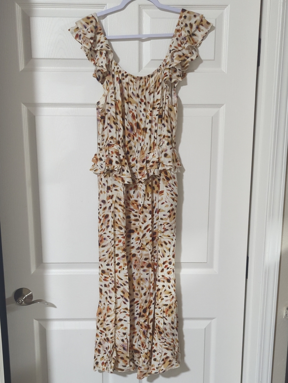 sofia by sofia vergara Cream Leopard-Print Ruffle Tank - Picture 5 of 5
